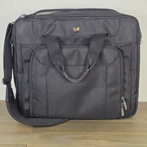 Targus Zip-Thru Laptop Briefcase Black Nylon with Laptop bumpers